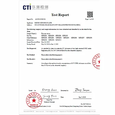 Micro Sensor Pressure Sensors are REACH Compliant