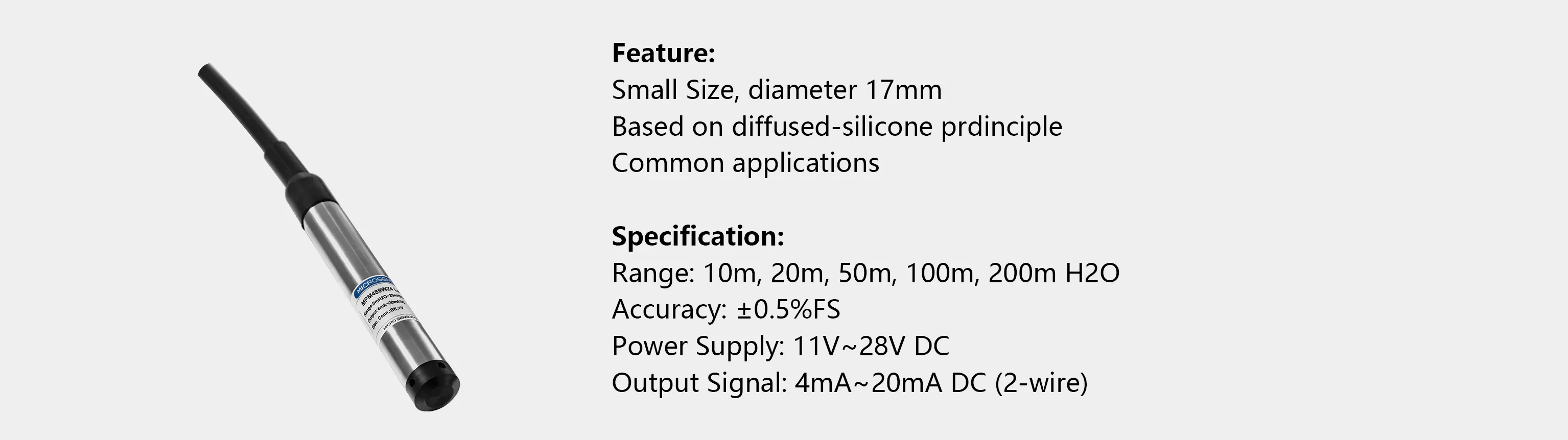 def submersible level transmitter level sensor