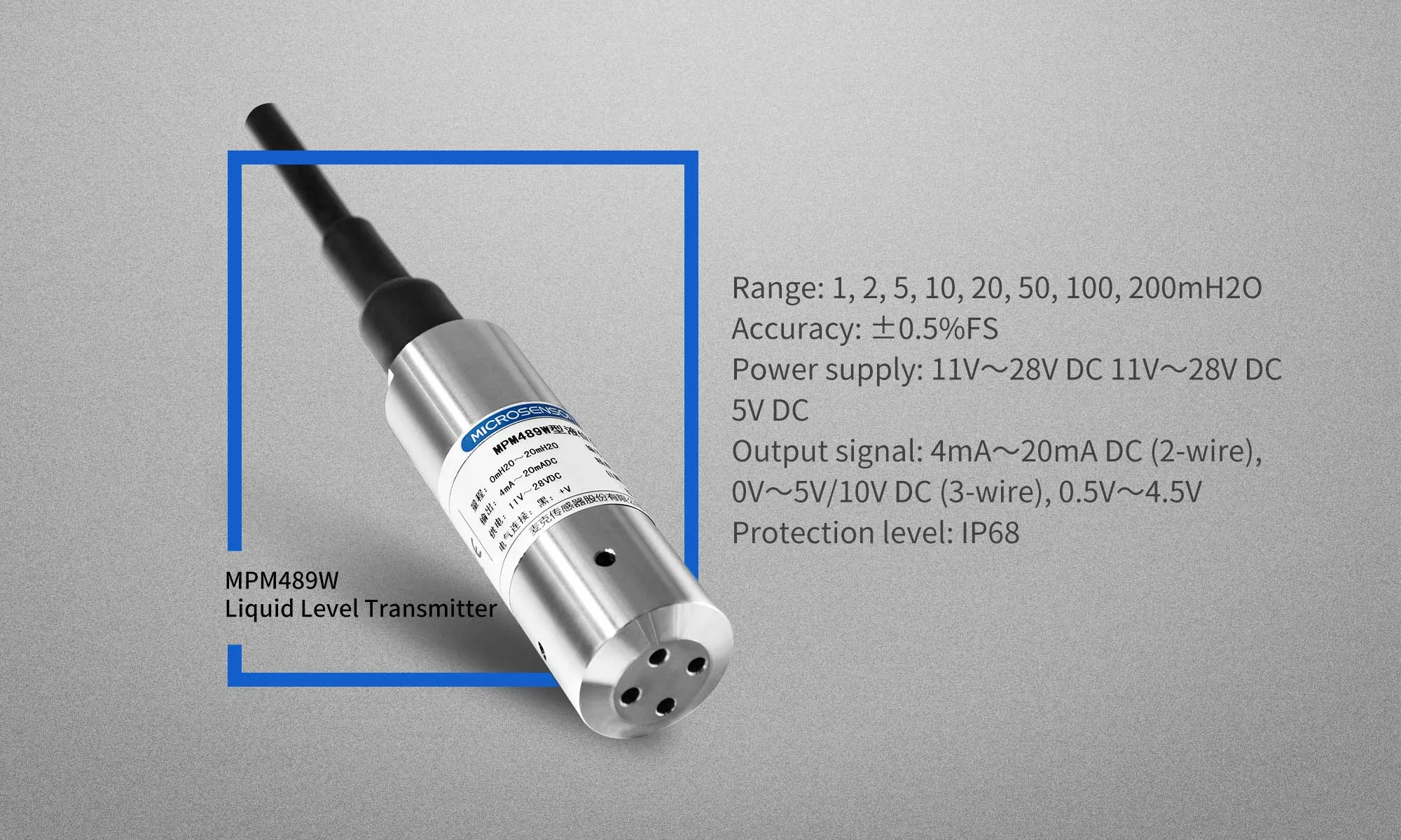 level transmitter mpm489w