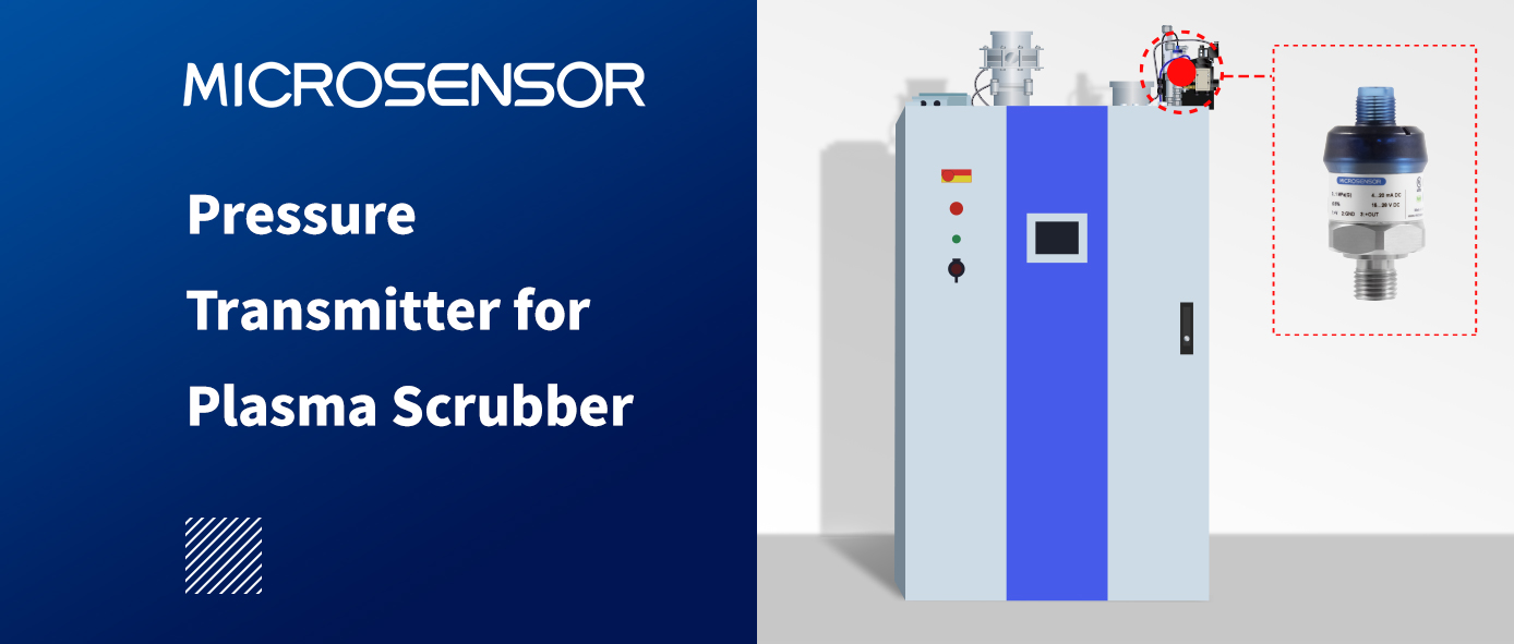 pressure transmitter for plasma scrubber