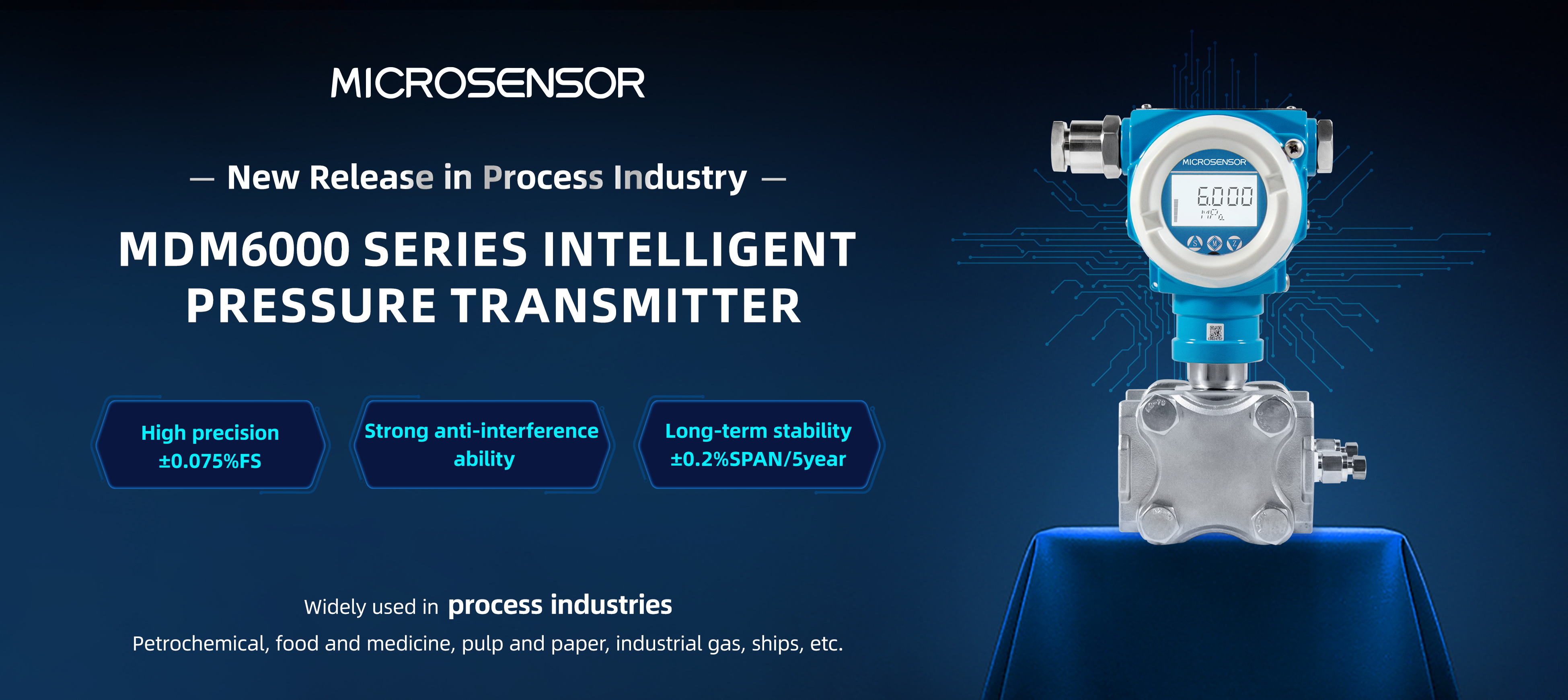 MDM6000 series differential pressure transmitters