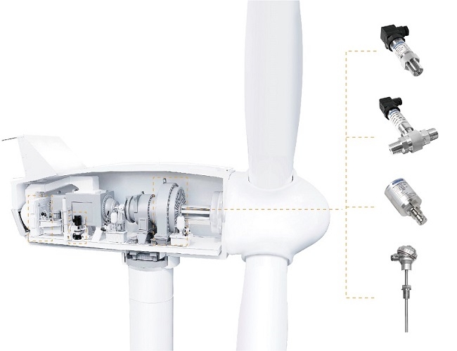 pressure sensors for wind turbines