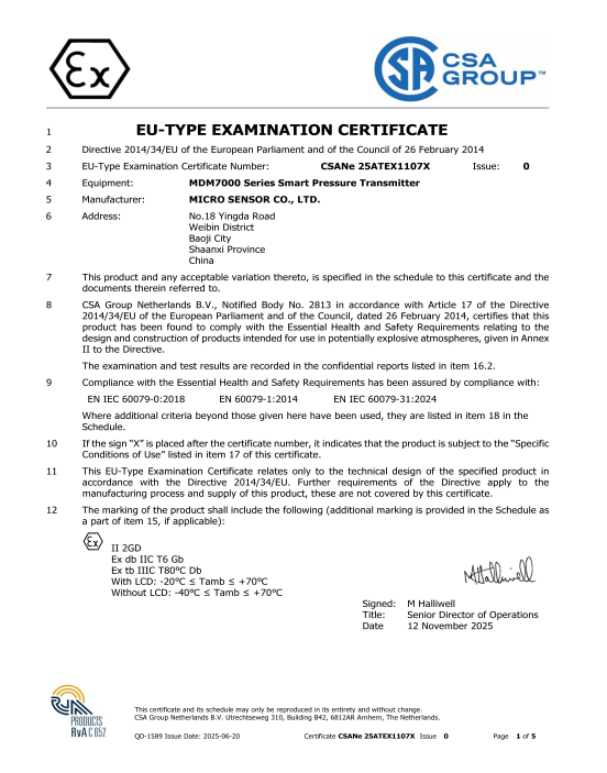MICROSENSOR MDM7000 ATEX Certificate.png