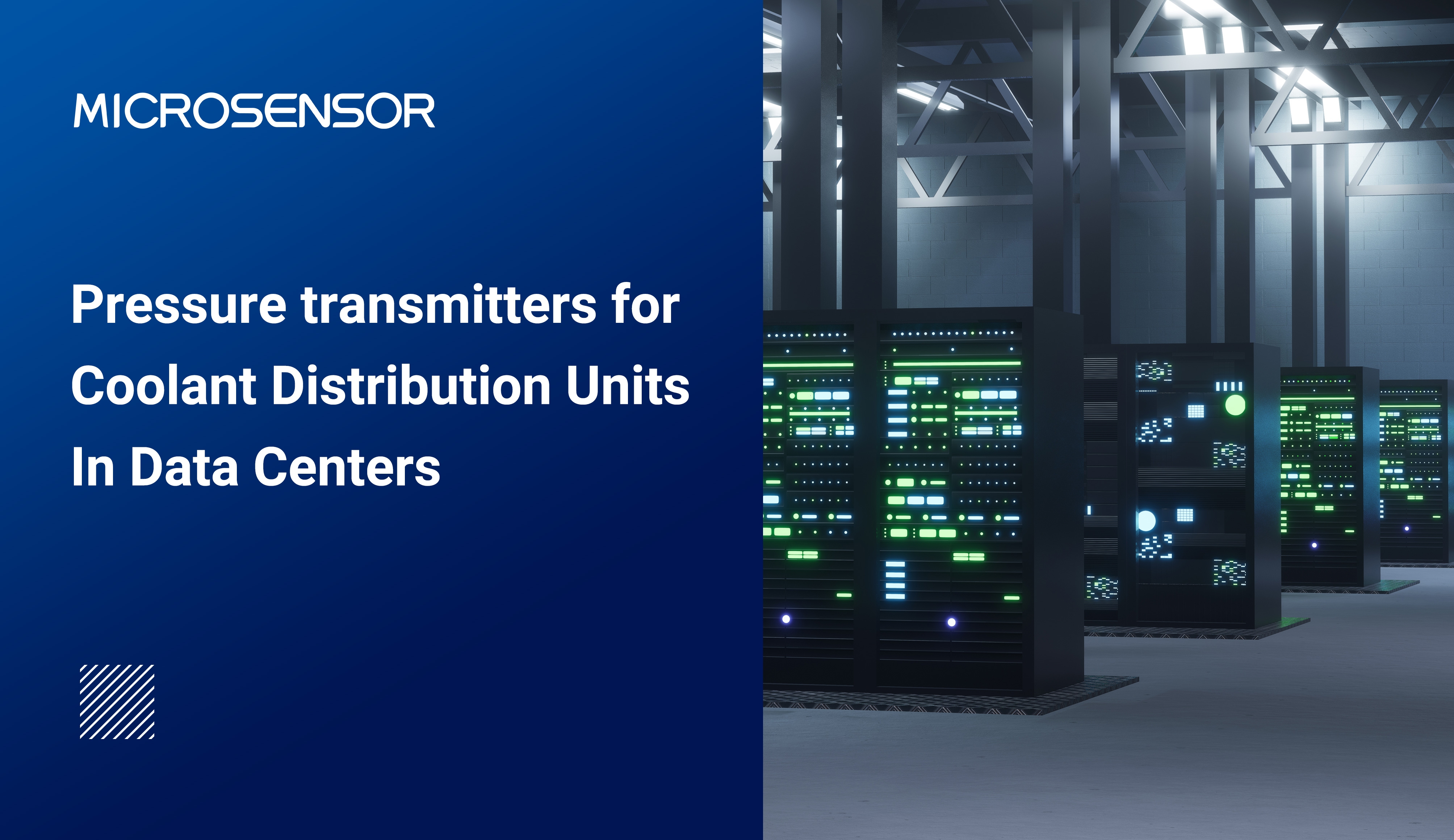 Pressure transmitters for Coolant Distribution Units In Data Centers